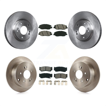 Front Rear Disc Brake Rotors And Semi-Metallic Pads Kit For 2007-2009 Hyundai Santa Fe K8S-101371 by Transit Auto