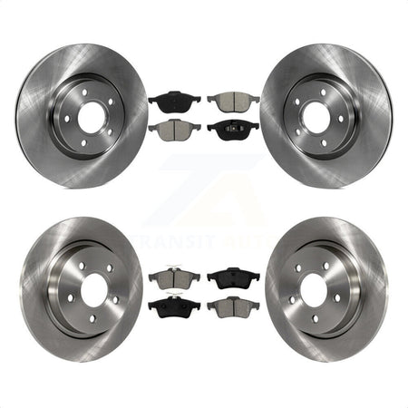 Front Rear Disc Brake Rotors And Semi-Metallic Pads Kit For Volvo S40 C70 C30 V50 K8S-101376 by Transit Auto