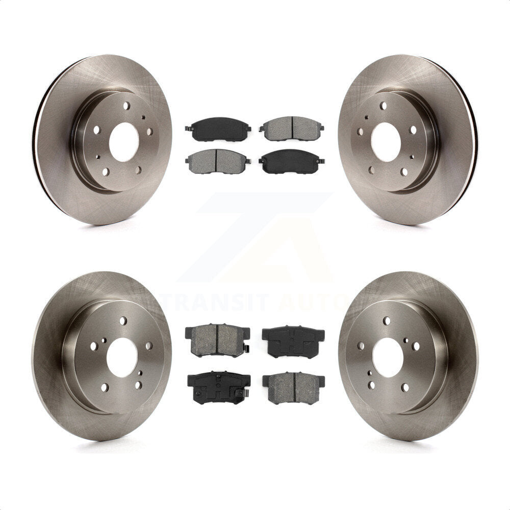 Front Rear Disc Brake Rotors And Semi-Metallic Pads Kit For Suzuki SX4 Crossover K8S-101382 by Transit Auto