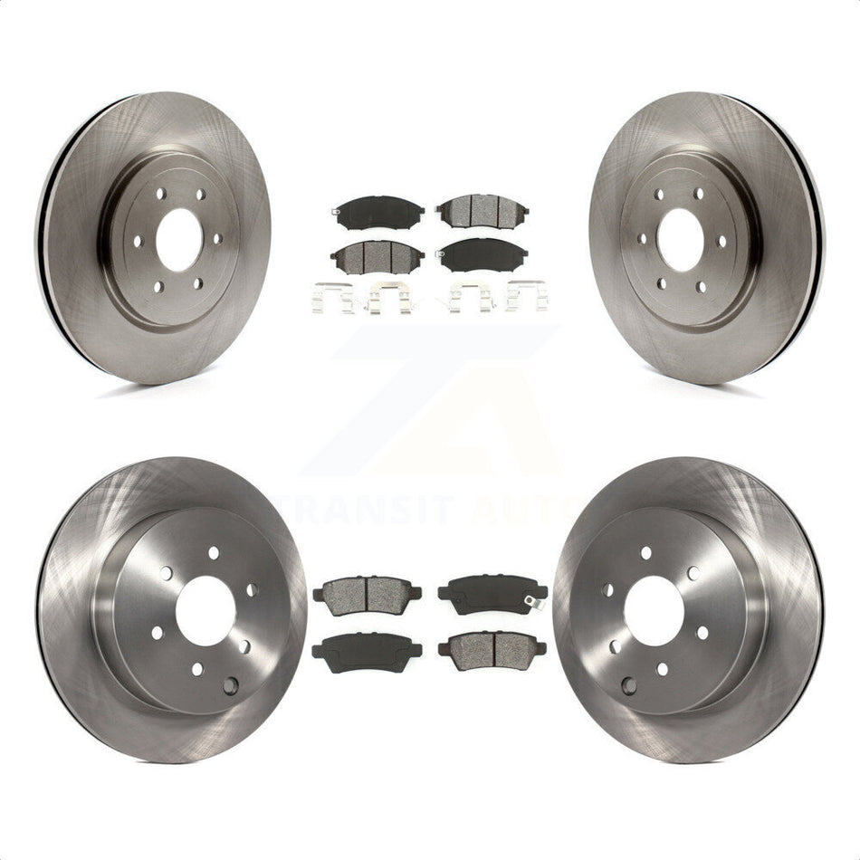 Front Rear Disc Brake Rotors And Semi-Metallic Pads Kit For 2008-2012 Nissan Pathfinder 5.6L K8S-101383 by Transit Auto