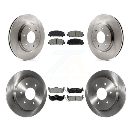 Front Rear Disc Brake Rotors And Semi-Metallic Pads Kit For Nissan Titan Armada Infiniti QX56 INFINITI TITAN K8S-101386 by Transit Auto