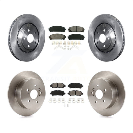 Front Rear Disc Brake Rotors And Semi-Metallic Pads Kit For 2008-2013 Toyota Highlander K8S-101389 by Transit Auto