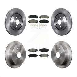 Front Rear Disc Brake Rotors And Semi-Metallic Pads Kit For Toyota Highlander Sienna Lexus RX350 RX450h K8S-101391
