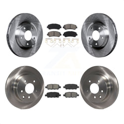 Front Rear Disc Brake Rotors And Semi-Metallic Pads Kit For Nissan Rogue Select K8S-101392