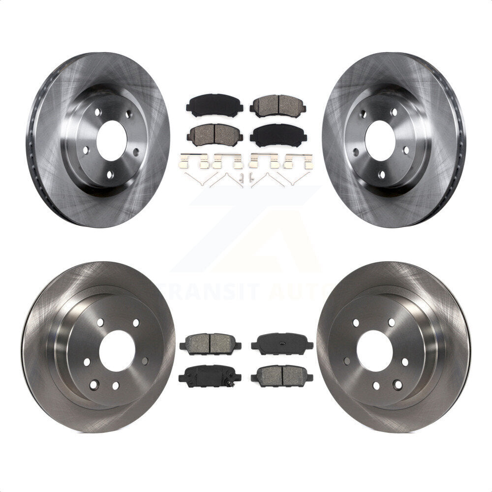 Front Rear Disc Brake Rotors And Semi-Metallic Pads Kit For Nissan Rogue Select K8S-101392 by Transit Auto