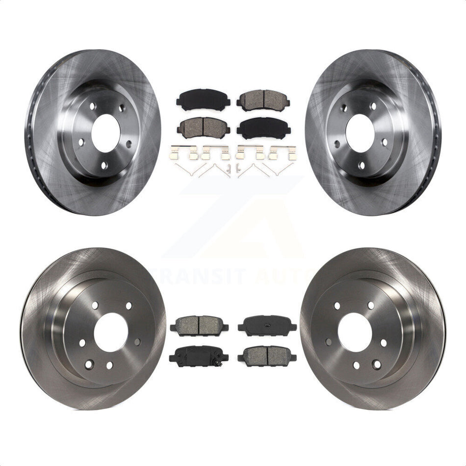 Front Rear Disc Brake Rotors And Semi-Metallic Pads Kit For Nissan Rogue Select K8S-101392 by Transit Auto