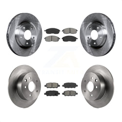 Front Rear Disc Brake Rotors And Semi-Metallic Pads Kit For 2007-2012 Nissan Sentra SE-R K8S-101393