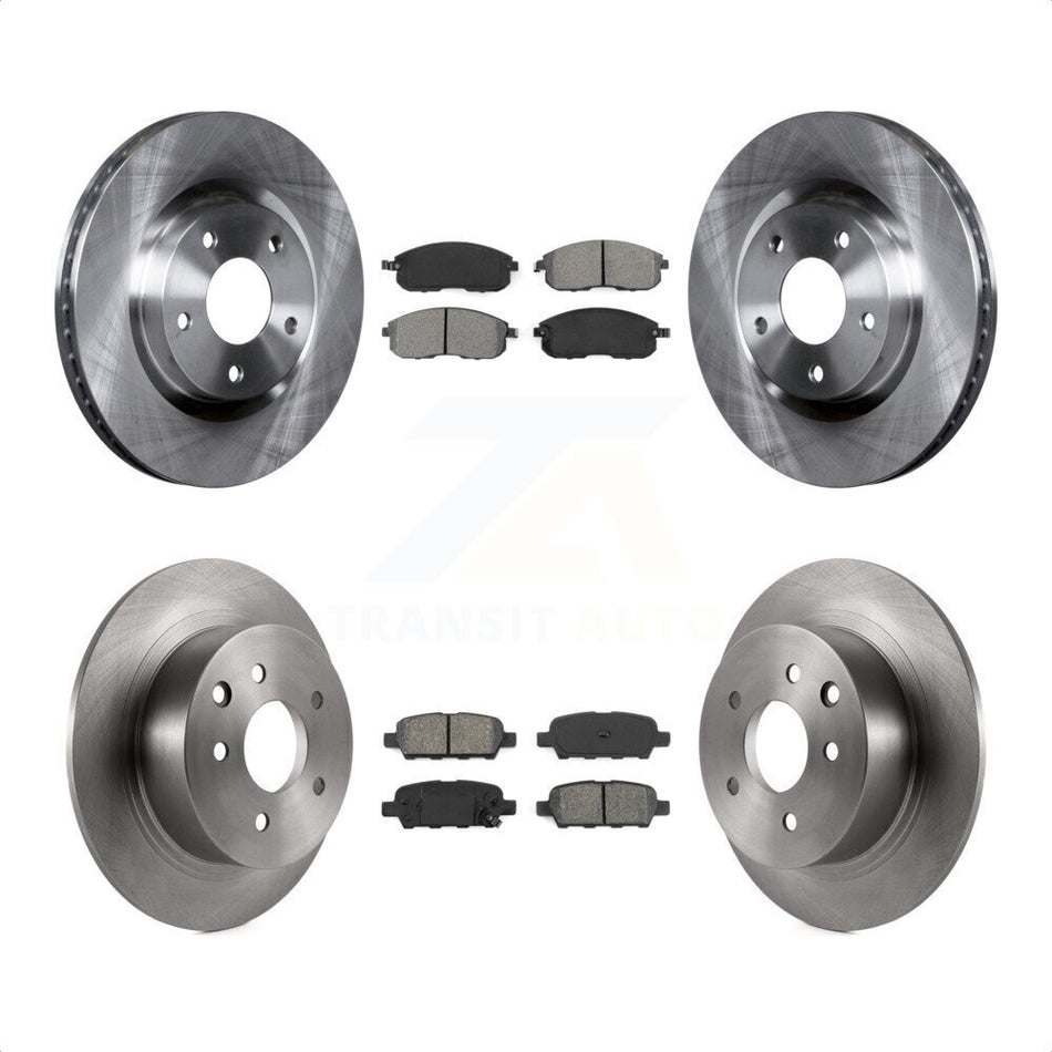 Front Rear Disc Brake Rotors And Semi-Metallic Pads Kit For 2007-2012 Nissan Sentra SE-R K8S-101393 by Transit Auto