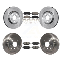 Front Rear Disc Brake Rotors And Semi-Metallic Pads Kit For 2014-2017 Nissan Juke Nismo RS K8S-101395