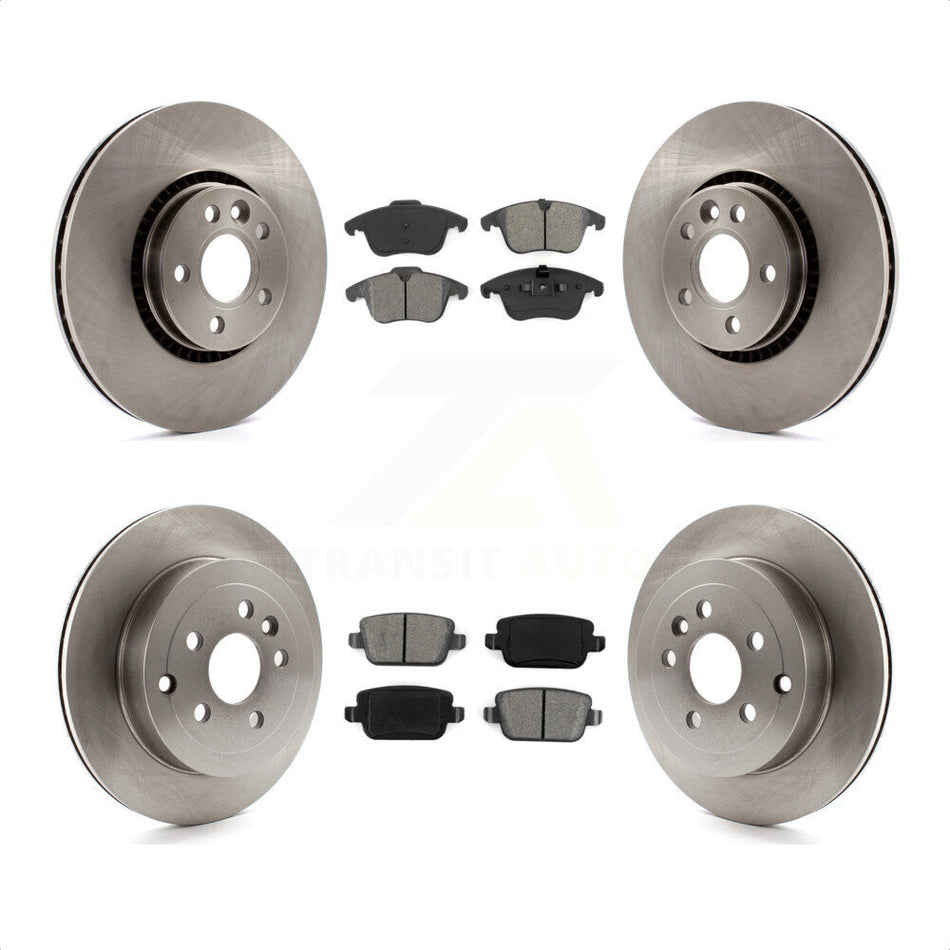 Front Rear Disc Brake Rotors And Semi-Metallic Pads Kit For 2008-2011 Land Rover LR2 K8S-101397 by Transit Auto