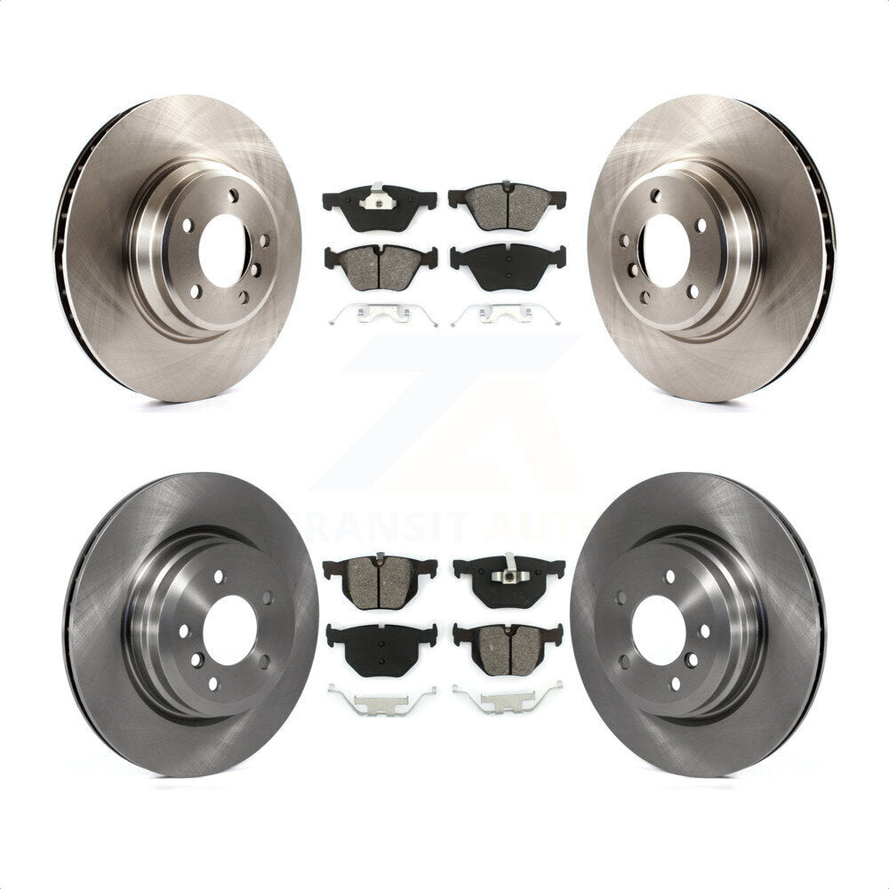 Front Rear Disc Brake Rotors And Semi-Metallic Pads Kit For 2007 BMW 335xi K8S-101398 by Transit Auto