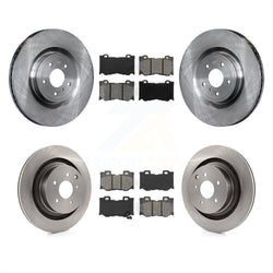 Front Rear Disc Brake Rotors And Semi-Metallic Pads Kit For INFINITI G37 Nissan 370Z Q60 Z K8S-101406