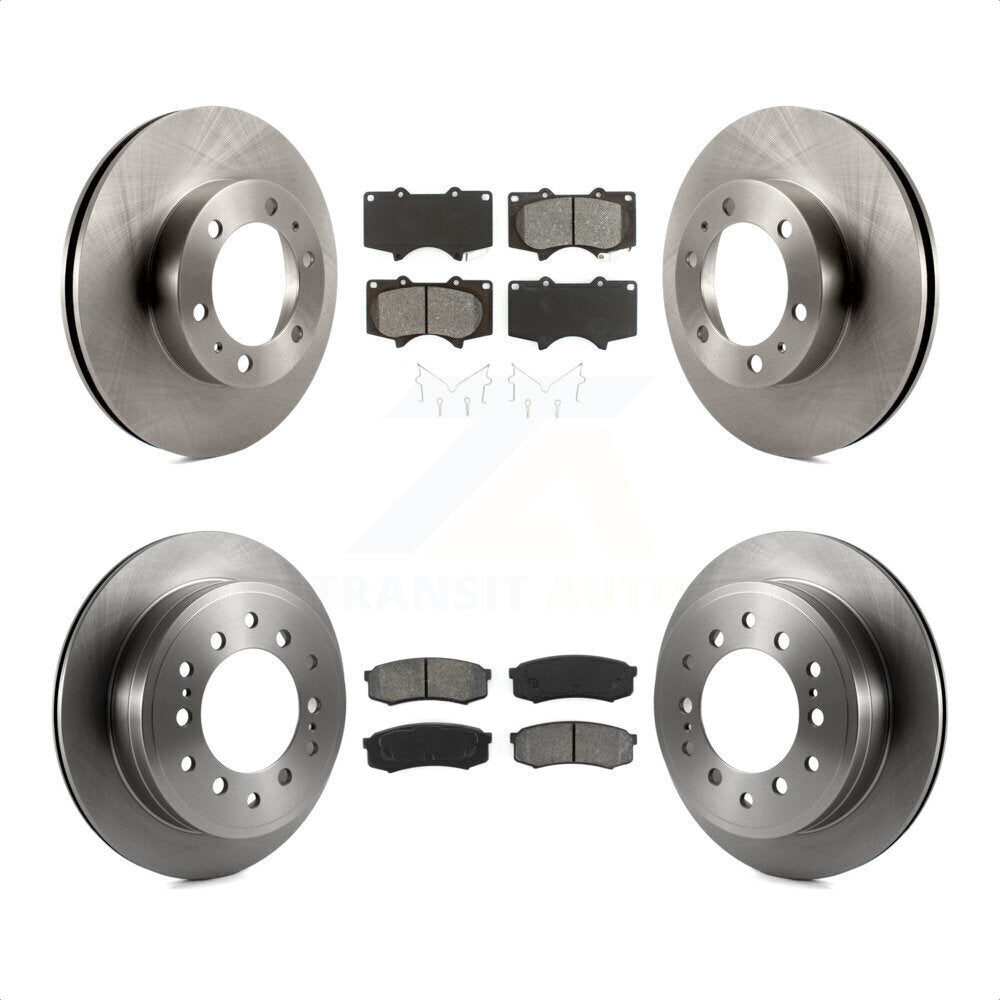 Front Rear Disc Brake Rotors And Semi-Metallic Pads Kit For Toyota 4Runner FJ Cruiser K8S-101411 by Transit Auto