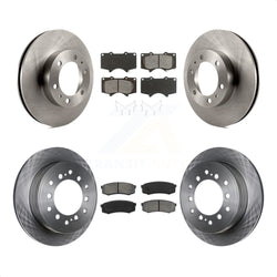 Front Rear Disc Brake Rotors And Semi-Metallic Pads Kit For 2010-2014 Toyota FJ Cruiser K8S-101412