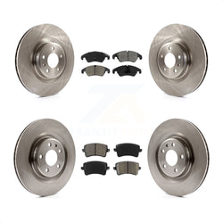 Front Rear Disc Brake Rotors And Semi-Metallic Pads Kit For Audi Q5 S5 K8S-101416