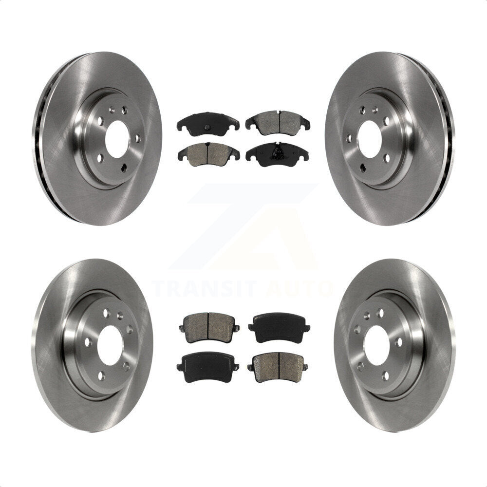 Front Rear Disc Brake Rotors And Semi-Metallic Pads Kit For Audi Q5 A4 Quattro A5 K8S-101417 by Transit Auto