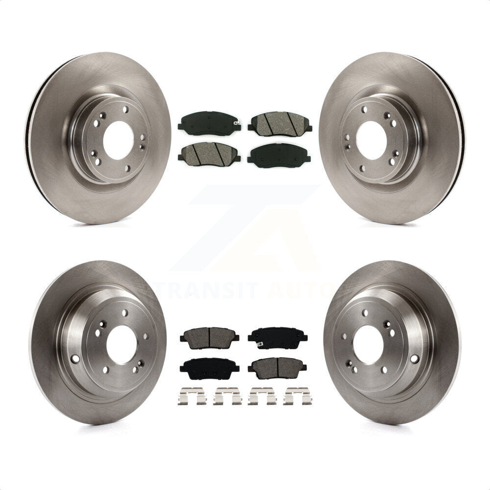 Front Rear Disc Brake Rotors And Semi-Metallic Pads Kit For Hyundai Genesis 3.8L K8S-101421 by Transit Auto