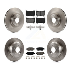 Front Rear Disc Brake Rotors And Semi-Metallic Pads Kit For Hyundai Genesis K8S-101424