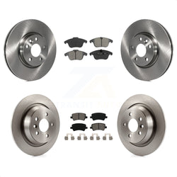 Front Rear Disc Brake Rotors And Semi-Metallic Pads Kit For 2012-2015 Land Rover Range Evoque K8S-101427