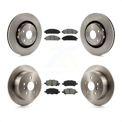 Front Rear Disc Brake Rotors And Semi-Metallic Pads Kit For 2009-2016 Toyota Venza K8S-101428