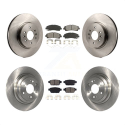 Front Rear Disc Brake Rotors And Semi-Metallic Pads Kit For 2009-2014 Acura TL K8S-101431