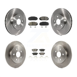 Front Rear Disc Brake Rotors And Semi-Metallic Pads Kit For Toyota Prius Lexus CT200h Plug-In K8S-101433