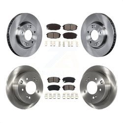 Front Rear Disc Brake Rotors And Semi-Metallic Pads Kit For Kia Forte Koup Forte5 K8S-101435
