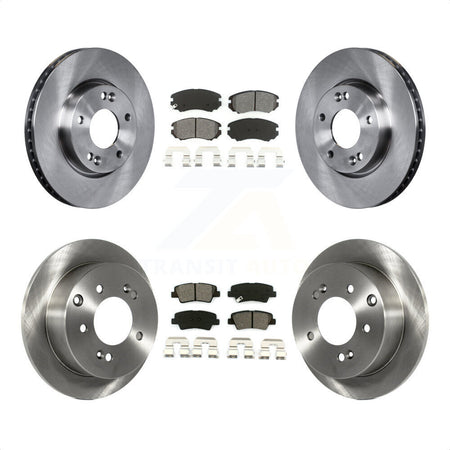 Front Rear Disc Brake Rotors And Semi-Metallic Pads Kit For 2010-2011 Kia Soul 2.0L K8S-101437 by Transit Auto