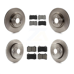 Front Rear Disc Brake Rotors And Semi-Metallic Pads Kit For Hyundai Genesis Coupe K8S-101438