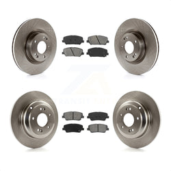 Front Rear Disc Brake Rotors And Semi-Metallic Pads Kit For Hyundai Genesis Coupe K8S-101439