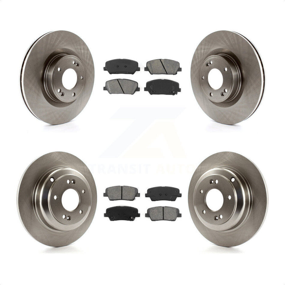 Front Rear Disc Brake Rotors And Semi-Metallic Pads Kit For Hyundai Genesis Coupe K8S-101439 by Transit Auto