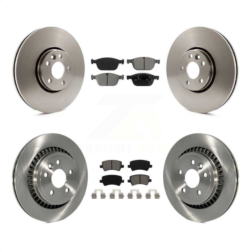 Front Rear Disc Brake Rotors And Semi-Metallic Pads Kit For 2010-2015 Volvo XC60 K8S-101440 by Transit Auto