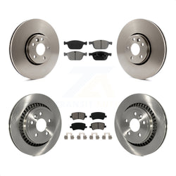 Front Rear Disc Brake Rotors And Semi-Metallic Pads Kit For 2010-2015 Volvo XC60 K8S-101440