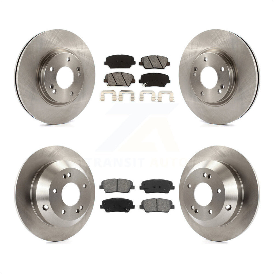 Front Rear Disc Brake Rotors And Semi-Metallic Pads Kit For Kia Sorento Hyundai Santa Fe K8S-101441 by Transit Auto