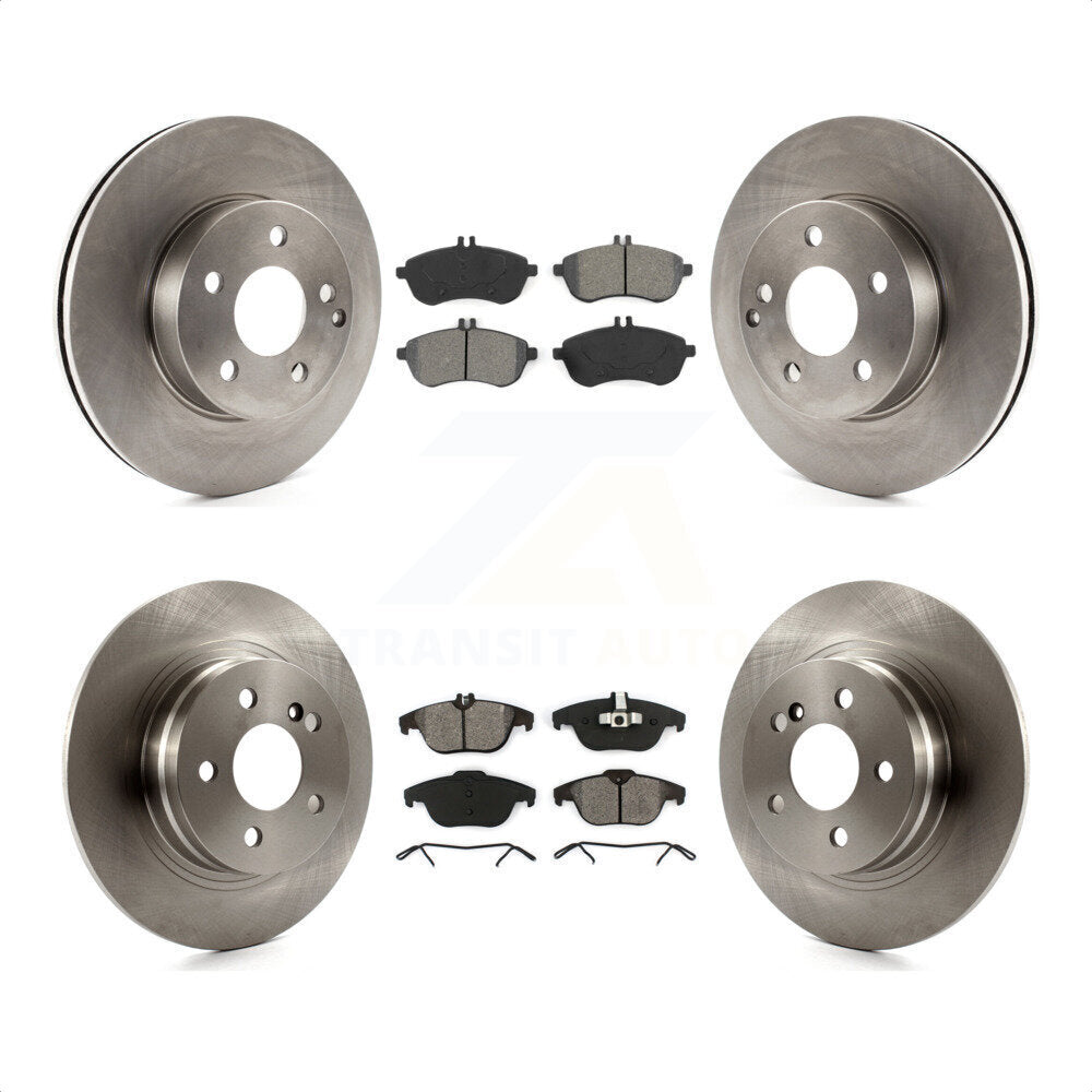 Front Rear Disc Brake Rotors And Semi-Metallic Pads Kit For Mercedes-Benz C300 C250 C230 K8S-101443 by Transit Auto