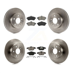 Front Rear Disc Brake Rotors And Semi-Metallic Pads Kit For Mercedes-Benz C300 C250 C230 K8S-101443