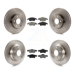 Front Rear Disc Brake Rotors And Semi-Metallic Pads Kit For Mercedes-Benz E350 E400 With 322mm Diameter Rotor K8S-101447