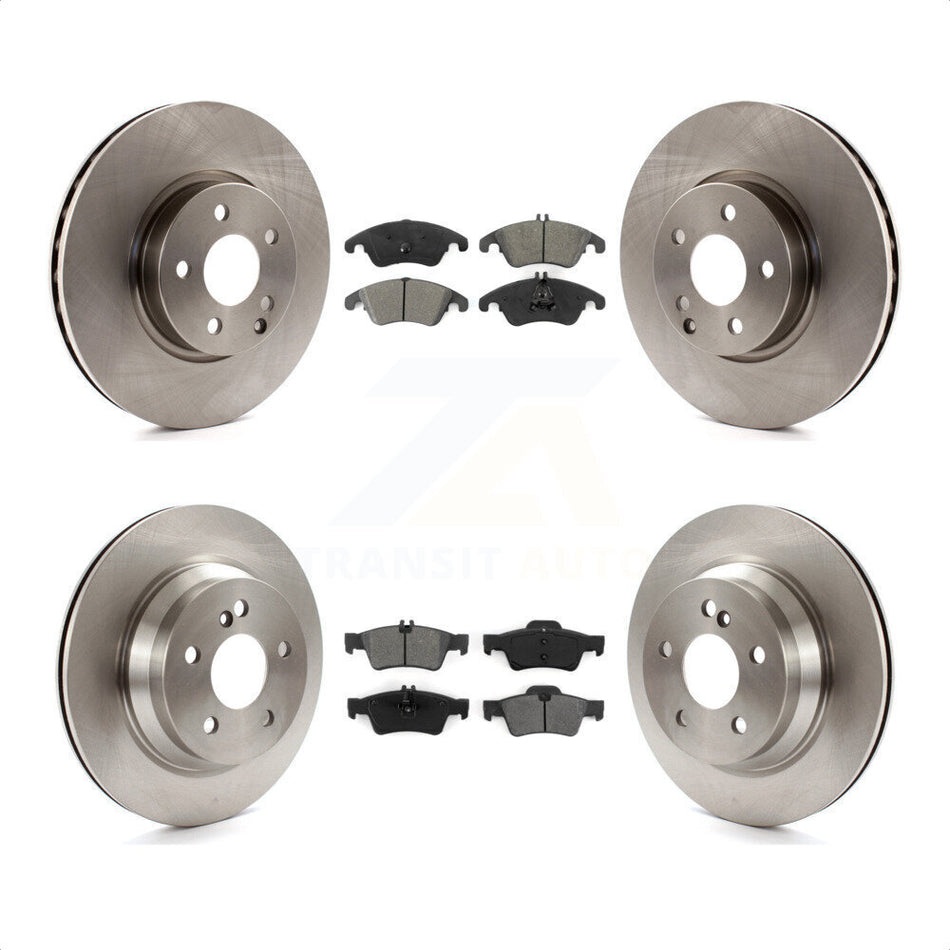 Front Rear Disc Brake Rotors And Semi-Metallic Pads Kit For Mercedes-Benz E350 E400 With 322mm Diameter Rotor K8S-101447 by Transit Auto