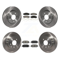 Front Rear Disc Brake Rotors And Semi-Metallic Pads Kit For Nissan LEAF K8S-101453