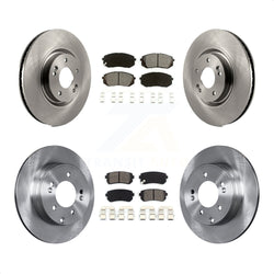 Front Rear Disc Brake Rotors And Semi-Metallic Pads Kit For Hyundai Tucson Kia Cadenza K8S-101457