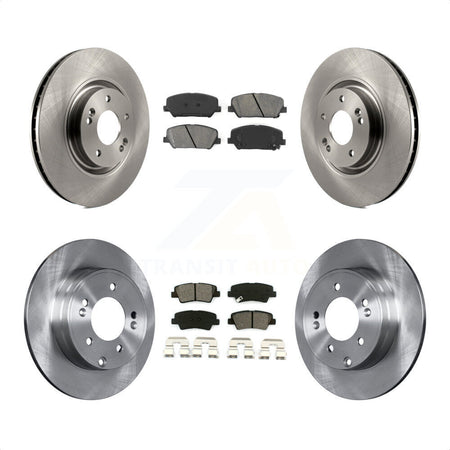 Front Rear Disc Brake Rotors And Semi-Metallic Pads Kit For Kia Optima 2.0L K8S-101460 by Transit Auto