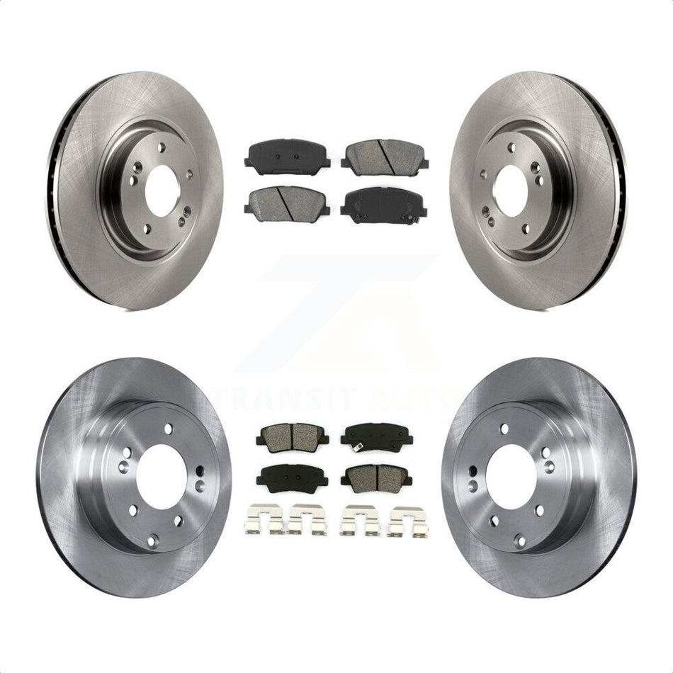 Front Rear Disc Brake Rotors And Semi-Metallic Pads Kit For Kia Optima 2.0L K8S-101460 by Transit Auto