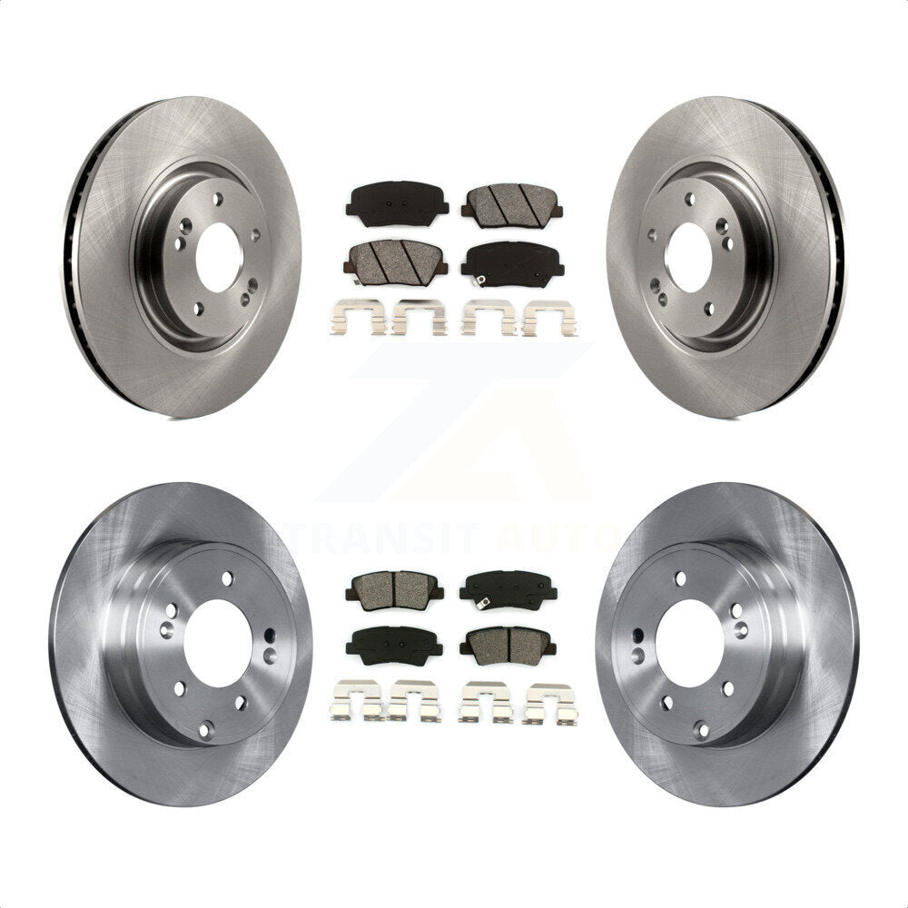 Front Rear Disc Brake Rotors And Semi-Metallic Pads Kit For Hyundai Azera K8S-101462 by Transit Auto