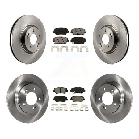 Front Rear Disc Brake Rotors And Semi-Metallic Pads Kit For 2016-2017 Hyundai Azera Limited K8S-101463 by Transit Auto