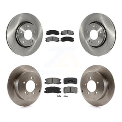 Front Rear Disc Brake Rotors And Semi-Metallic Pads Kit For Mitsubishi Lancer K8S-101465