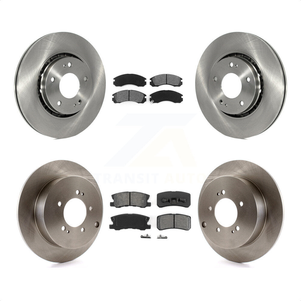 Front Rear Disc Brake Rotors And Semi-Metallic Pads Kit For Mitsubishi Lancer K8S-101465 by Transit Auto