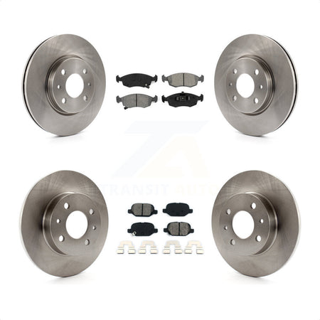 Front Rear Disc Brake Rotors And Semi-Metallic Pads Kit For Fiat 500 K8S-101467 by Transit Auto