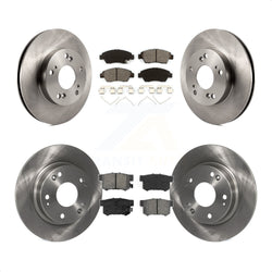 Front Rear Disc Brake Rotors And Semi-Metallic Pads Kit For 2013-2015 Acura ILX 1.5L K8S-101469