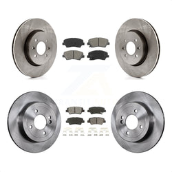 Front Rear Disc Brake Rotors And Semi-Metallic Pads Kit For Kia Rio K8S-101475