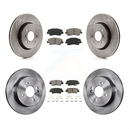 Front Rear Disc Brake Rotors And Semi-Metallic Pads Kit For Kia Rio K8S-101475 by Transit Auto